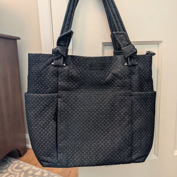 Vera Bradley Large Tote Navy Quilted - Picture 4 of 11